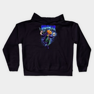 Halloween Pumkin With Text Kids Hoodie